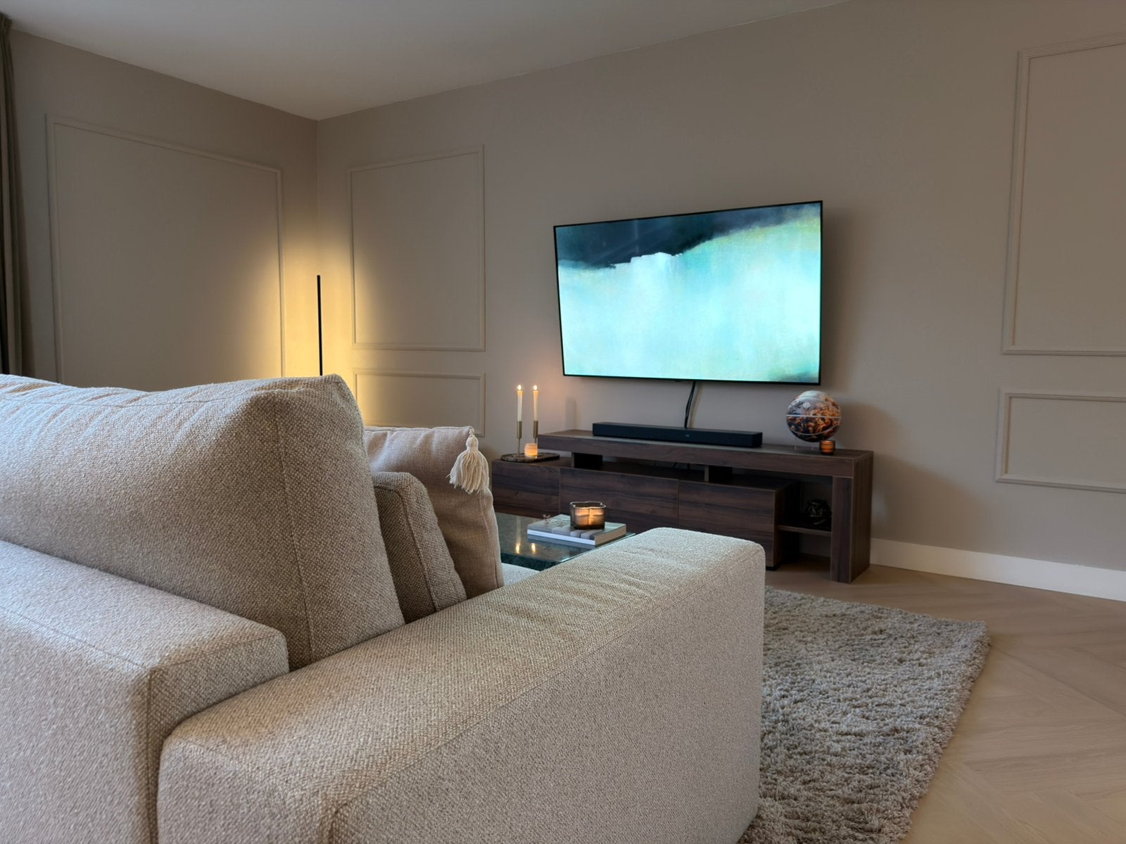 Tv meubel hout walnoot, Ophalen, Nieuw, 25 tot 50 cm, Minder dan 100 cm