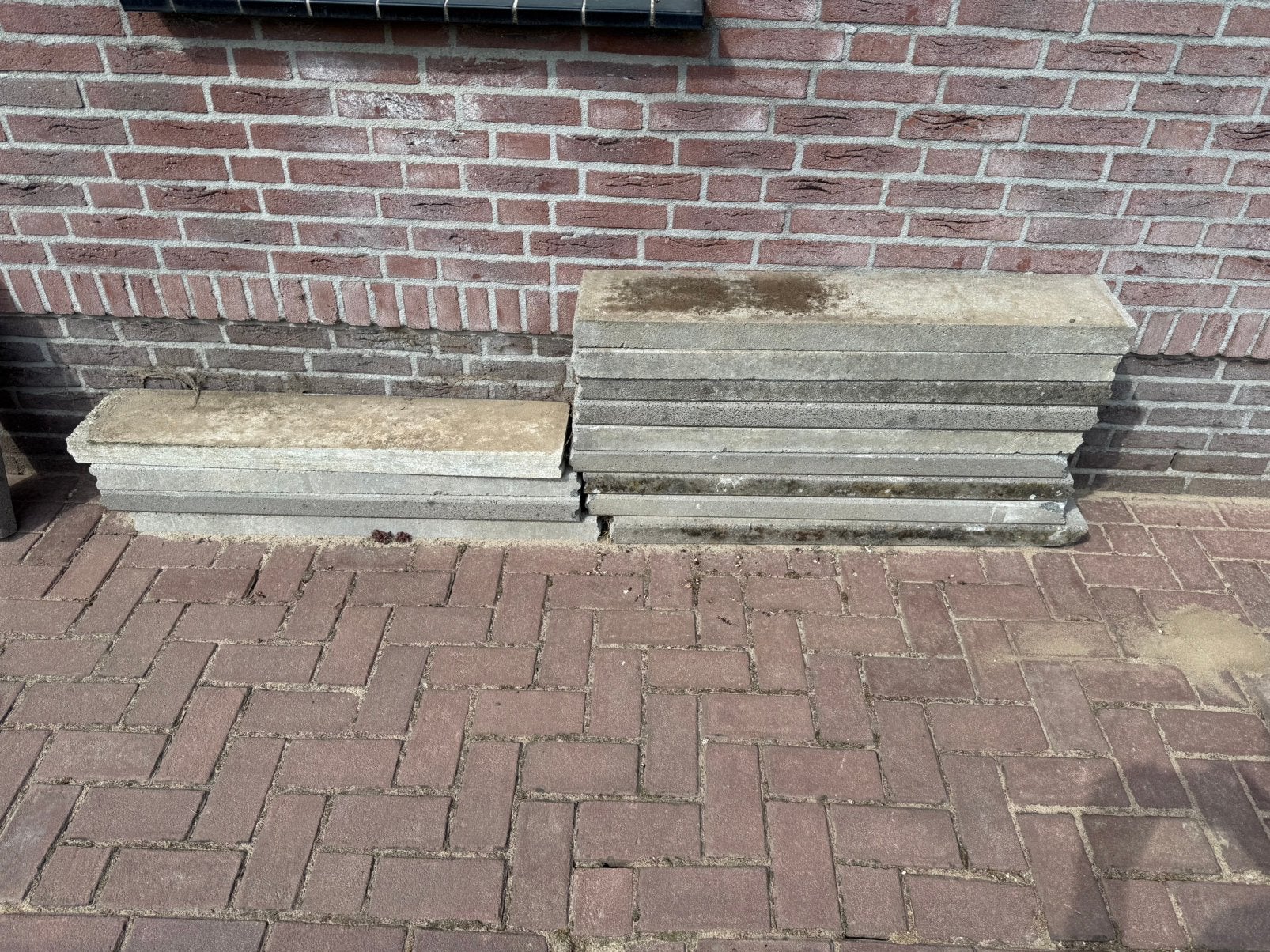 13 opsluitbanden 99,5 x 6 x 20 cm en 2,5 gebroken, Ophalen, Gebruikt, Overige typen, Minder dan 25 cm
