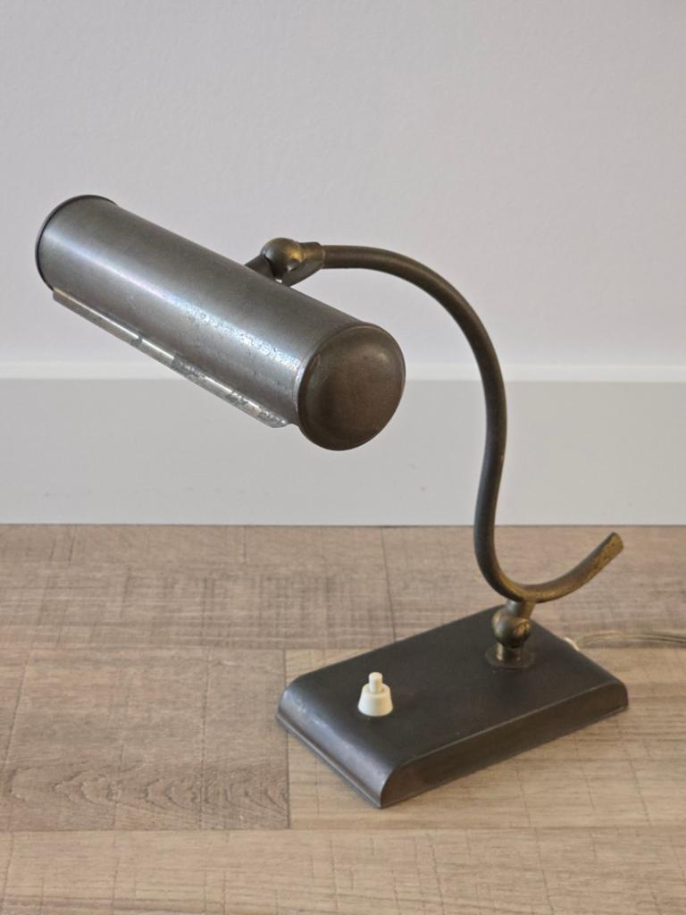 Prachtige antieke 30S  bronzen notarislamp/ pianolamp, Ophalen of Verzenden