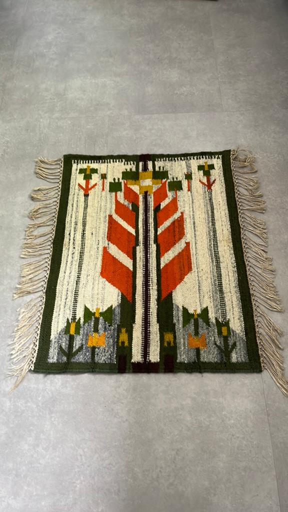 Kelim vintage kleed wol wandkleed vloerkleed 80x65, Verzenden, Zo goed als nieuw, Rechthoekig, 200 cm of meer