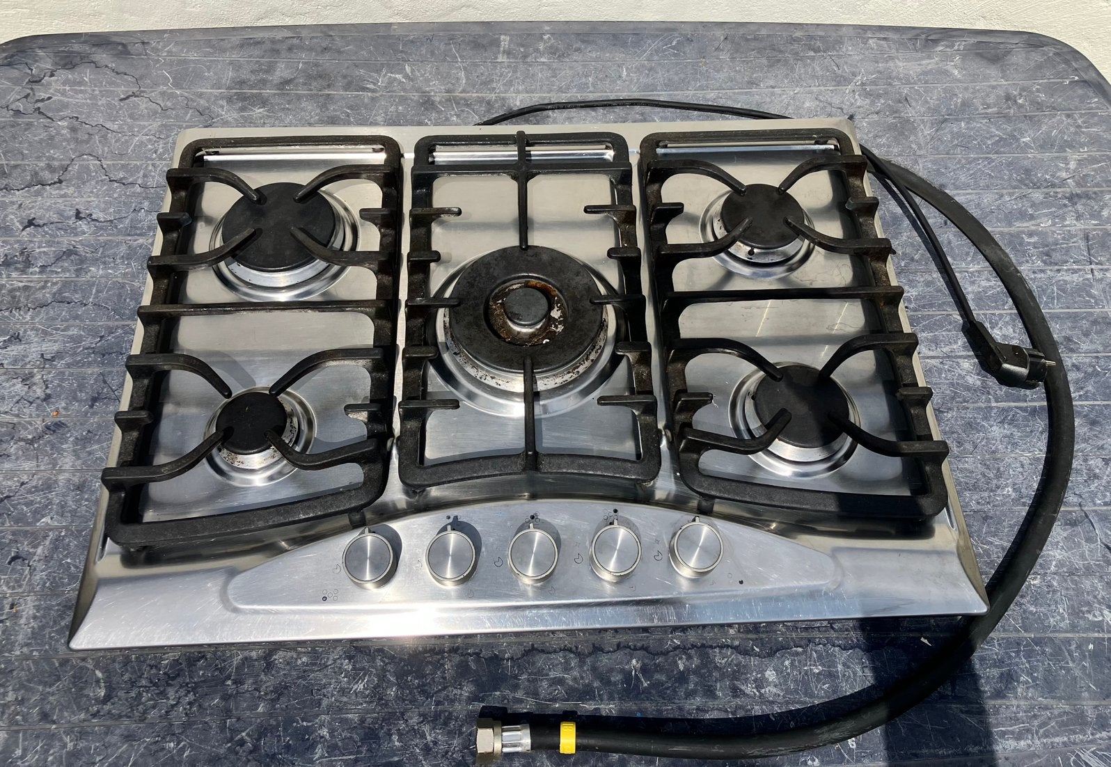 Ikea 5-pits gaskookplaat., Witgoed en Apparatuur, Kookplaten, Ophalen, Gebruikt, Inbouw, Gas
