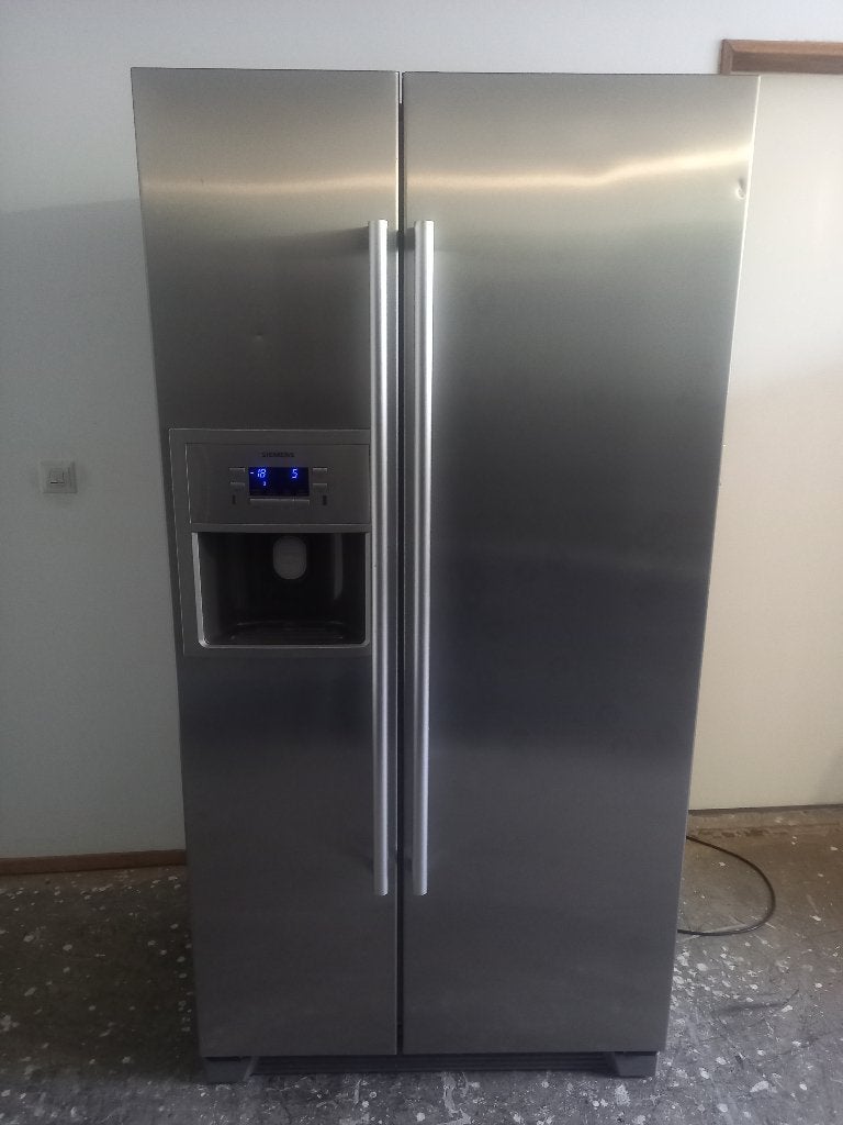 Amerikaanse koelkast van SIEMENS RVS, Ophalen, Gebruikt, 200 liter of meer, 60 cm of meer
