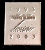 Marklin Insider pin 1993-2003- zilverkleur, Verzenden, Nieuw, Transport, Speldje of Pin