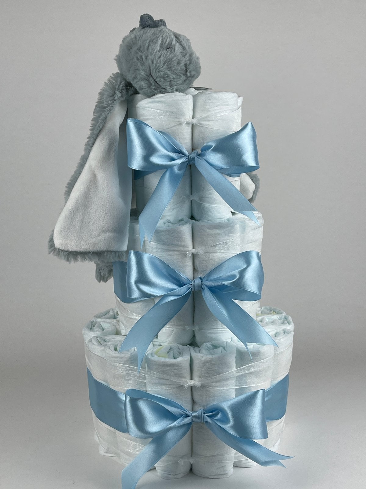 Luiertaart jongen happy horse tut dino don blauw, Ophalen of Verzenden, Nieuw, Kraamcadeau