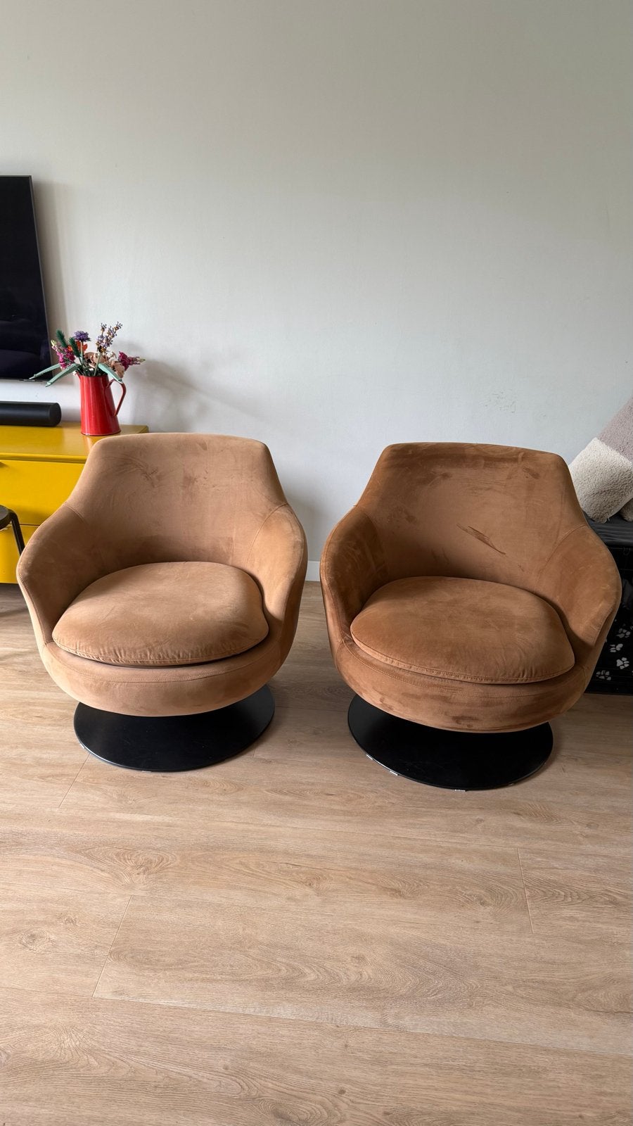 Woood Exclusive Jada Fauteuil - Bruin, Ophalen, Gebruikt, Stof, 75 tot 100 cm