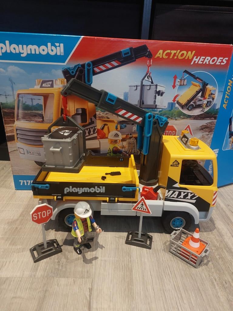 Playmobil kraanvrachtwagen, Ophalen, Zo goed als nieuw