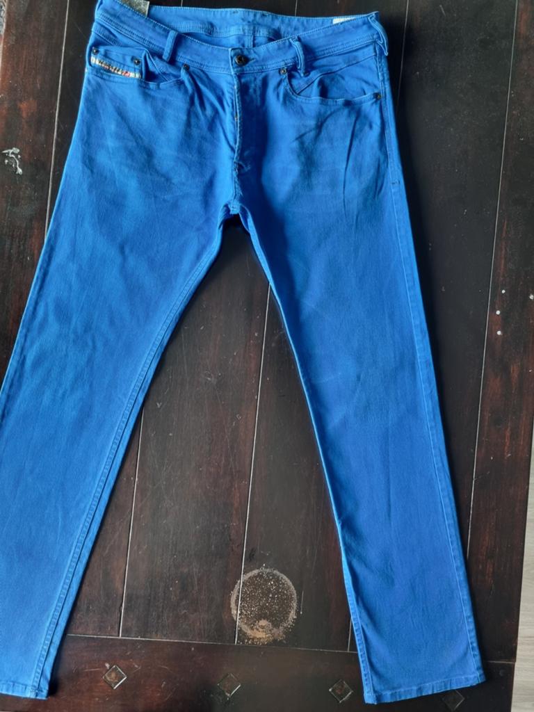 CLASSIC DIESEL IAKOP SLIM TAPERED STRETCH JEANS SIZE 33/32!, Kleding | Heren, Spijkerbroeken en Jeans, Diesel, Blauw, Ophalen of Verzenden