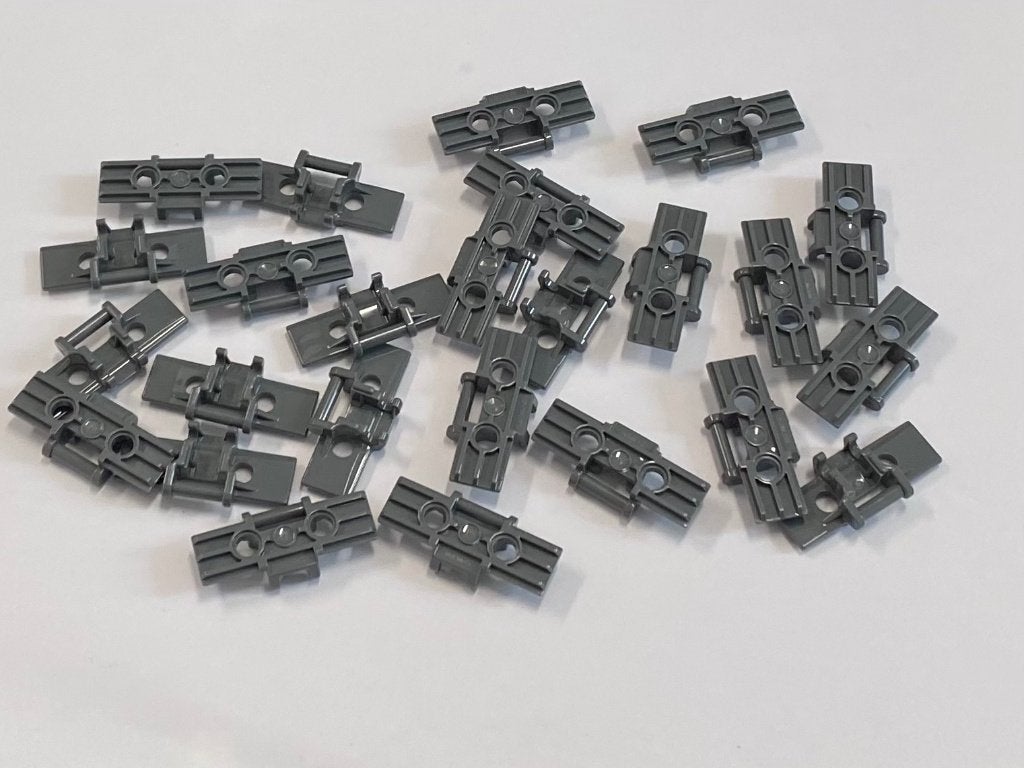 Partij 25x nieuwe donkergrijze Lego rupsband schakels, Overige thema's, Lego, Nieuw, Ophalen of Verzenden