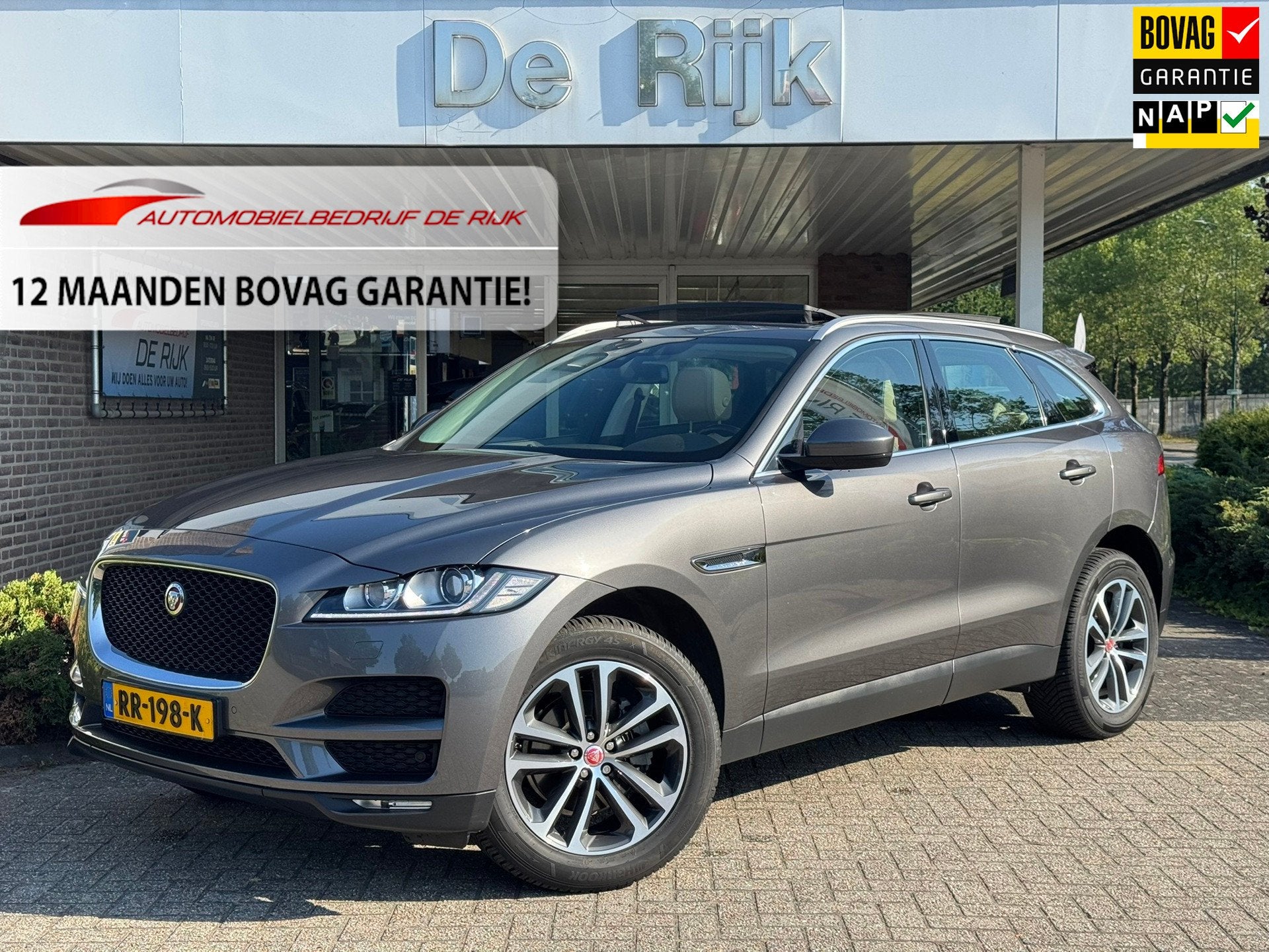 Jaguar F-PACE 2.0 Portfolio AWD 25t | Pano, Leder, Navi, Sto, Auto's, Jaguar, Automaat, Gebruikt, 4 cilinders, Bedrijf