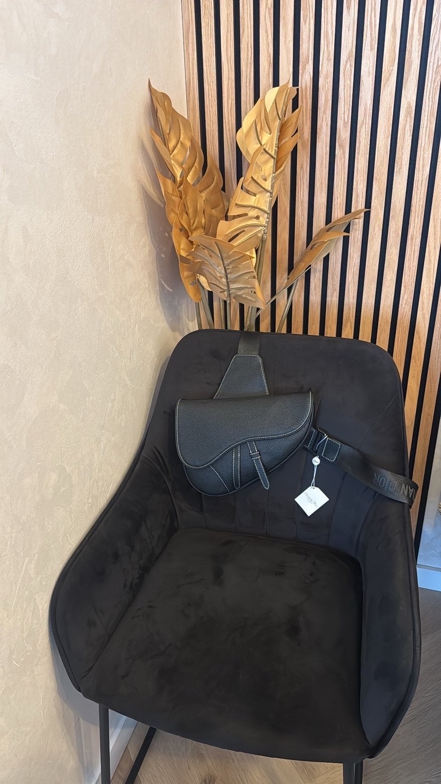 Dior Saddle Bag Zwart Leer - Zo goed als nieuw, Ophalen of Verzenden, Nieuw, Zwart, Schoudertasje