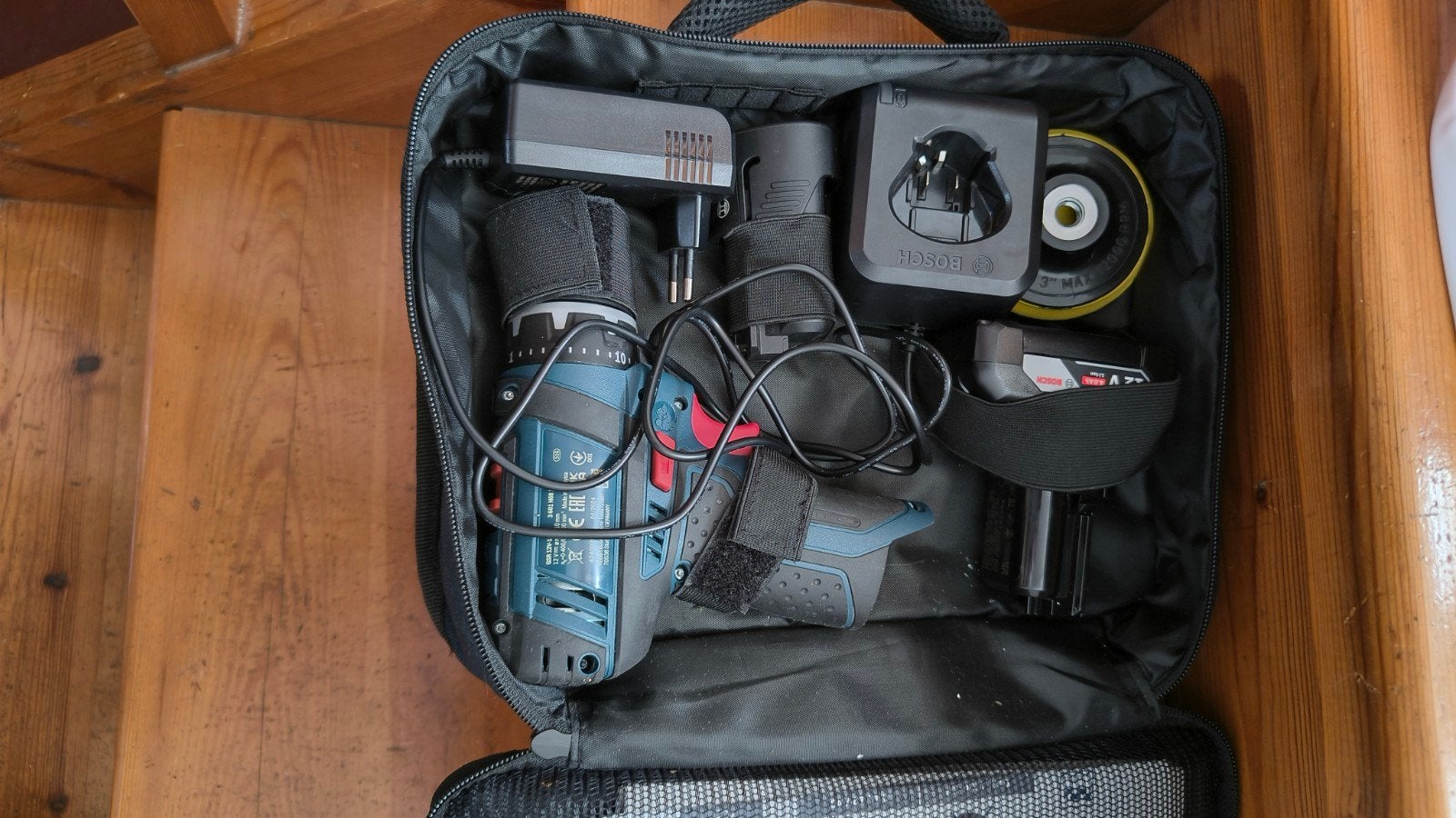 Bosch GSR 12V-15 Professional Boor-/Schroefmachine Set, Variabele snelheid, Ophalen of Verzenden, Minder dan 400 watt, Zo goed als nieuw