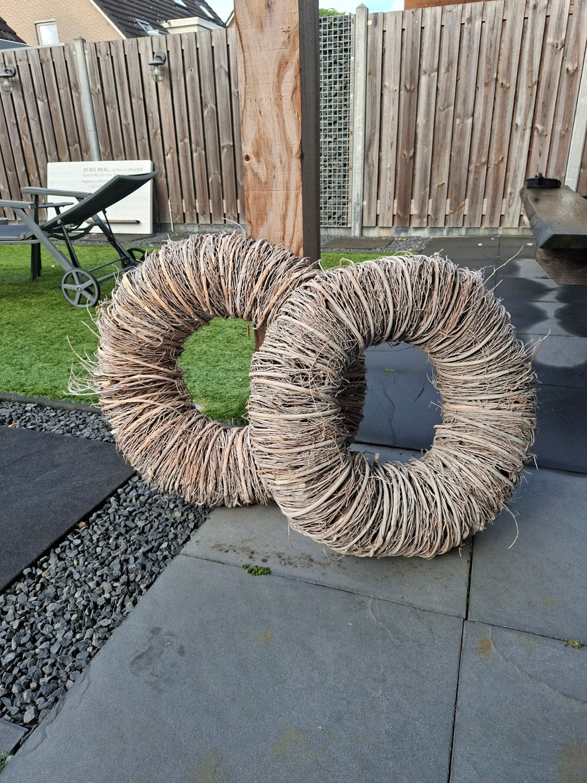 Decoratieve rotan ringen - set van 2, Ophalen, Gebruikt
