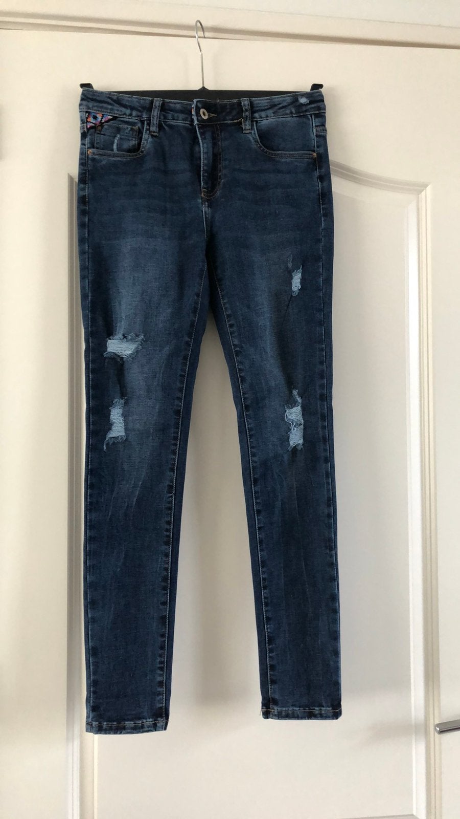 Queen Harts spijkerbroek maat M, Kleding | Dames, Ophalen of Verzenden, Zo goed als nieuw, Blauw