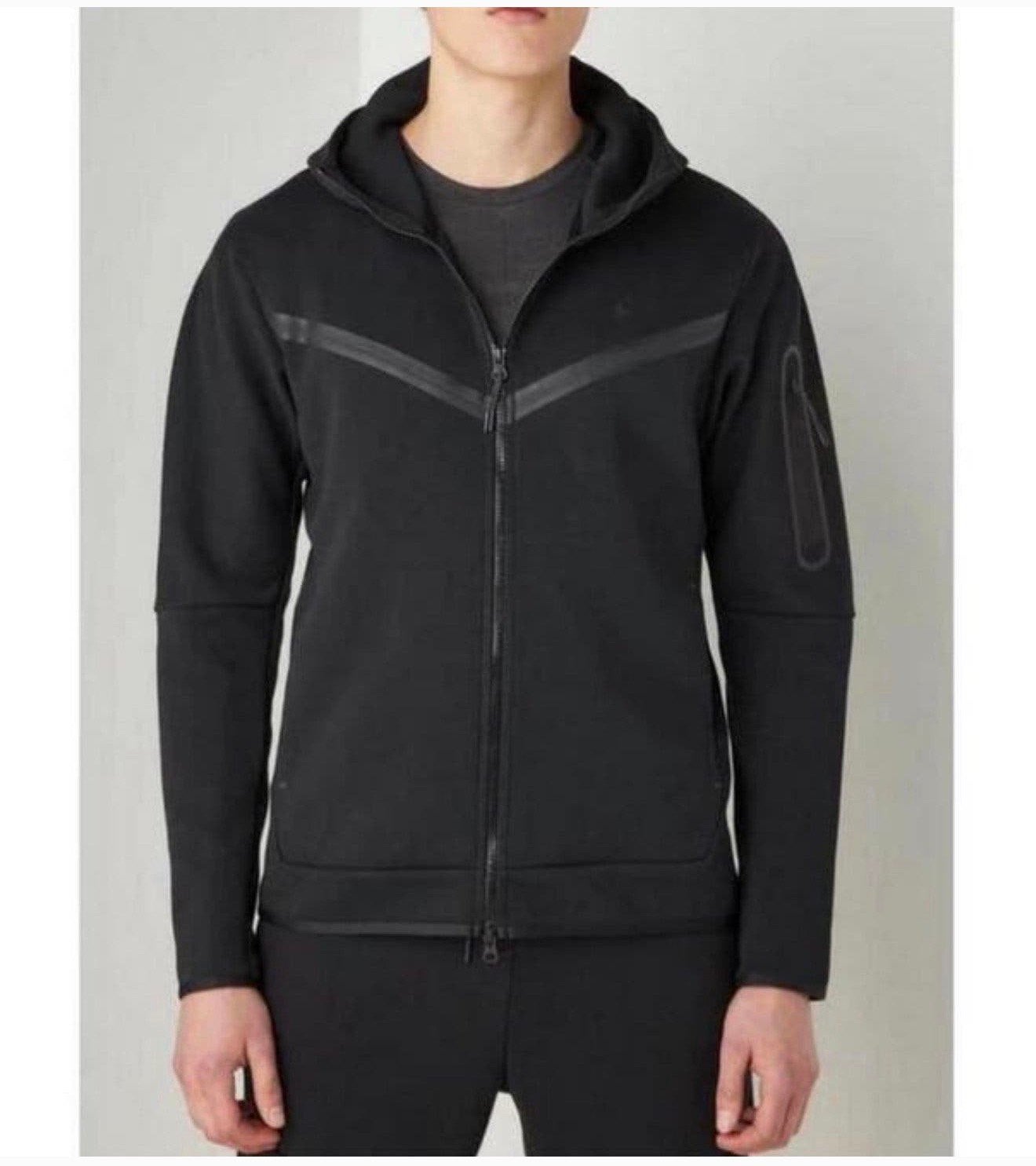 Nike Tech Fleece sweatvest XS S zwart heren mannen vest jack, P, Zwart, P, P