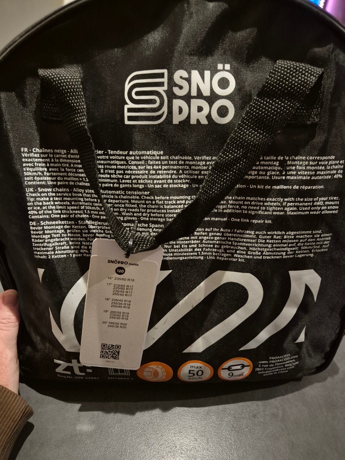 Ongebruikte Sneeuwkettingen SnöPro Matic 120 voor Peugeot, Auto diversen, Ophalen, Nieuw