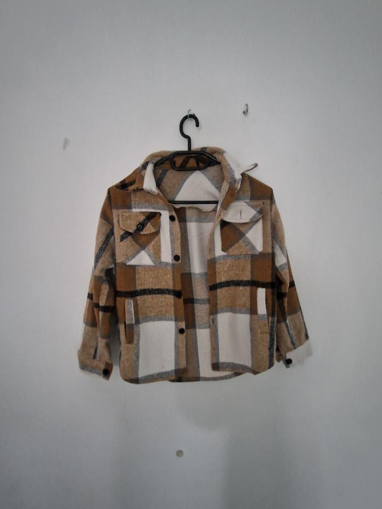 Geruite blouse - Bruin/Wit, Ophalen of Verzenden, Zo goed als nieuw, Overhemd of Blouse