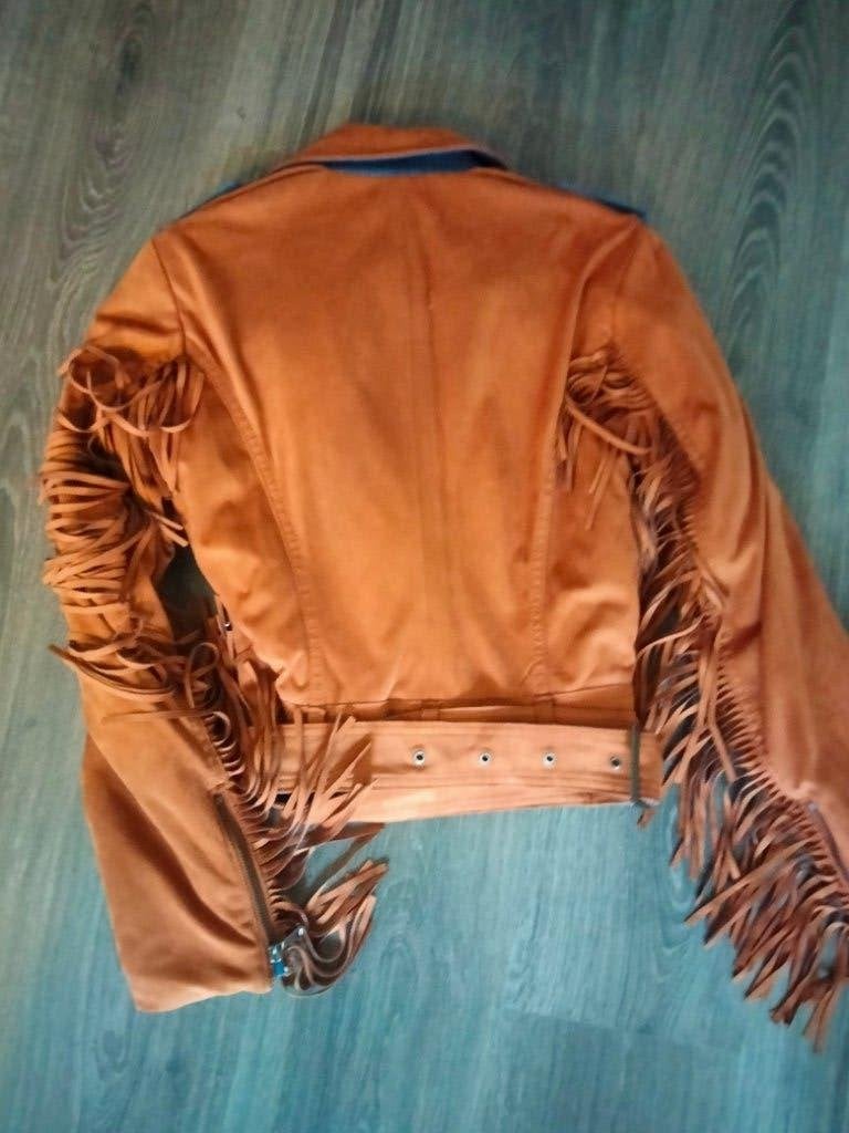 dames jasje met franjes, Bruin, Benetton, Nieuw, Ophalen of Verzenden