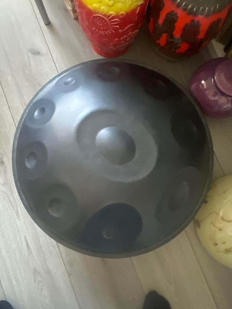 Handpan van genitreerd staal met RVS bodem, Muziek en Instrumenten, Ophalen of Verzenden, Gebruikt, Melodische percussie