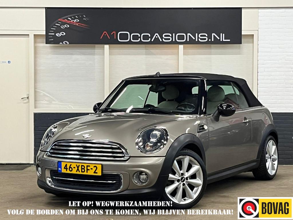 MINI Cabrio 1.6 Cooper Chili LEER! (bj 2012), Auto's, Mini, Euro 5, Gebruikt, Beige, 4 cilinders