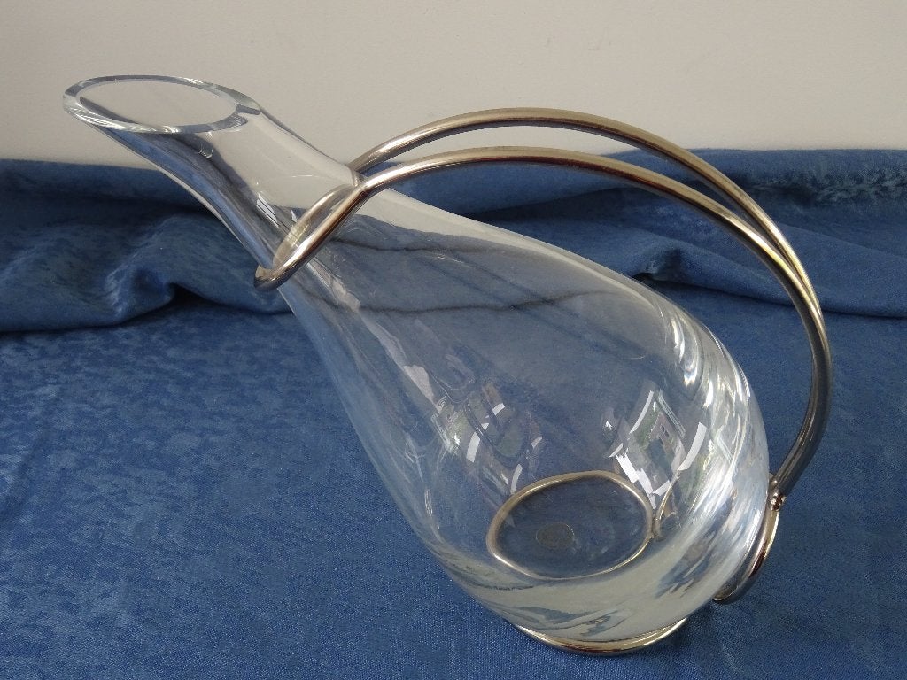 kristal decanteer fles in houder kristallen wijn decanter, Ophalen of Verzenden
