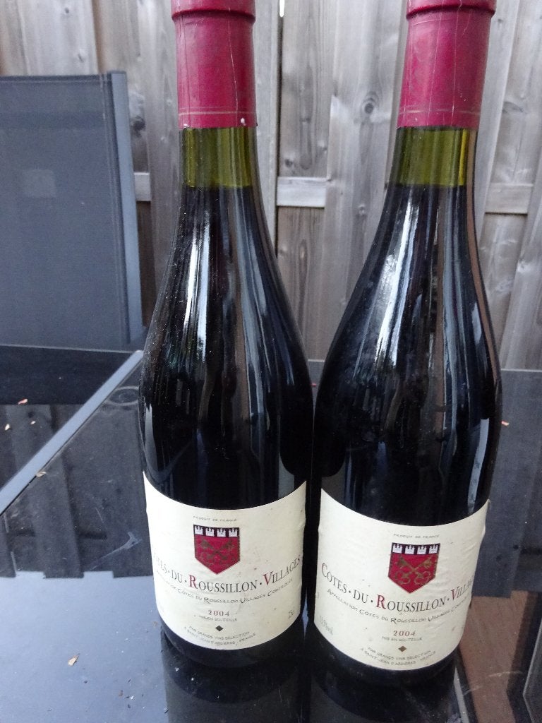 2 Cotes Du Roussillion Villages Franse rode wijnen van 2004, Frankrijk, Nieuw, Ophalen of Verzenden, Rode wijn