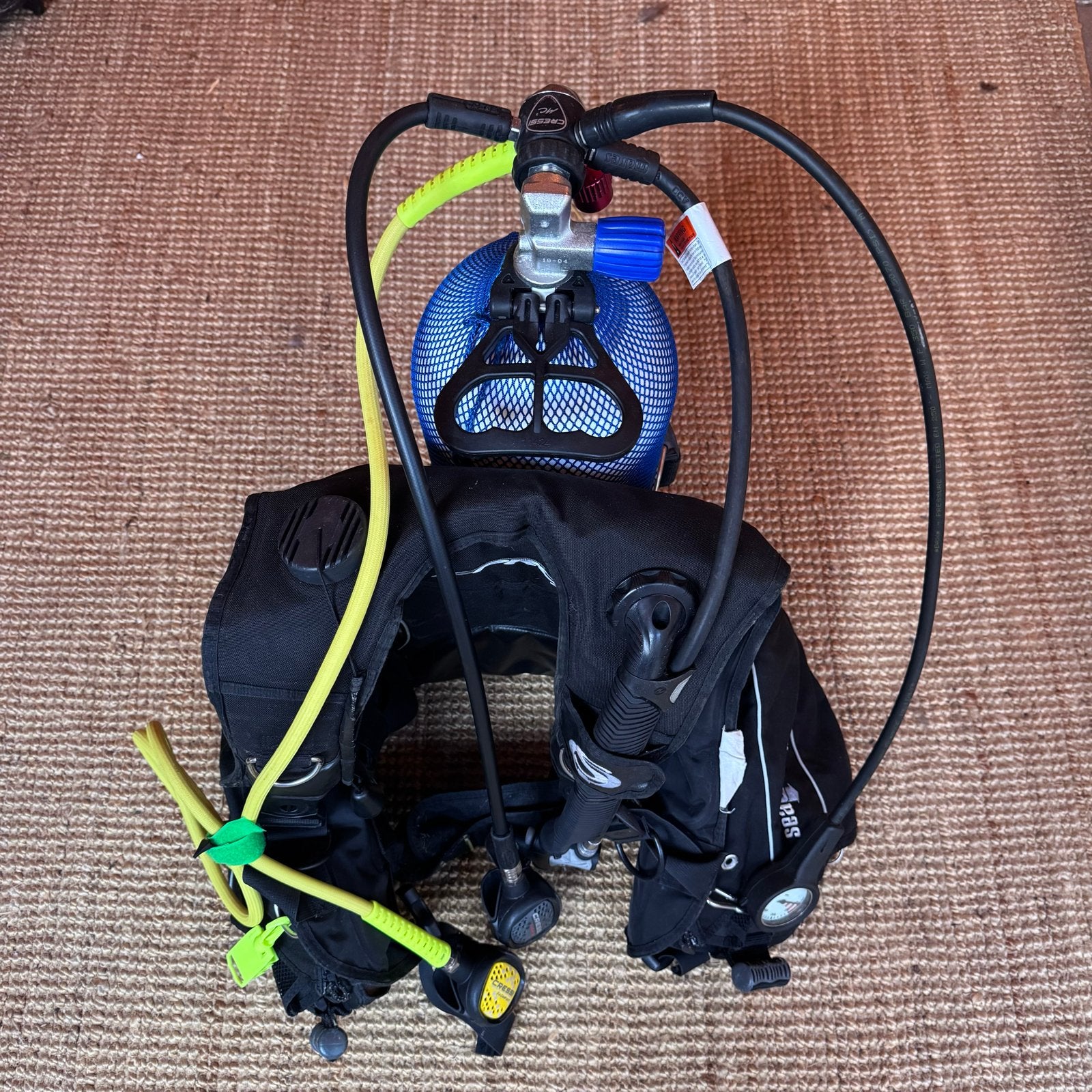 Complete Duikset: Seaquest, Cressi, 2x 12L flessen, lood, Watersport en Boten, Duiken, Ophalen, B_poppelaars@hotmail.com, Trimvest of Wing