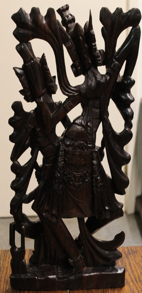 Prachtig Balinees Houtsnijwerk - Dansende Figuren, Groep mensen, Verzenden, 20 - 50 cm, Hout