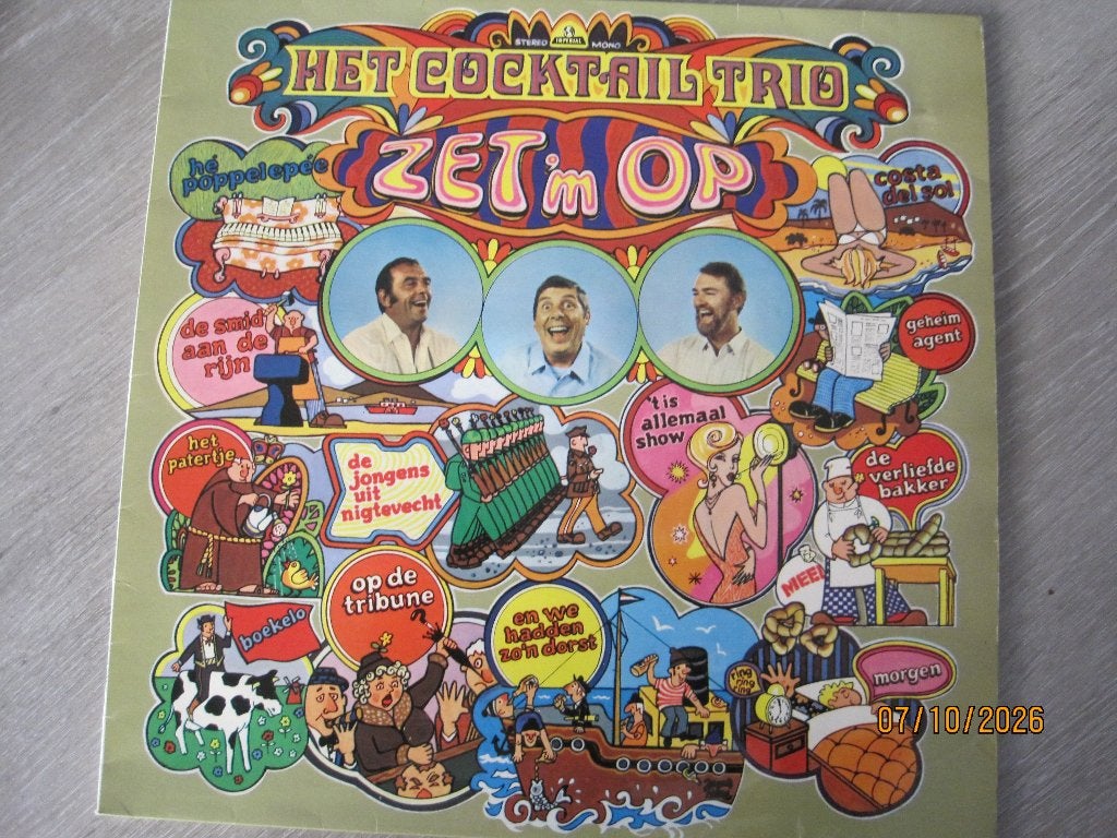 Het Cocktail Trio   -  Zet 'm  op, Ophalen of Verzenden, Zo goed als nieuw, Levenslied of Smartlap, Inclusief binnenhoes
