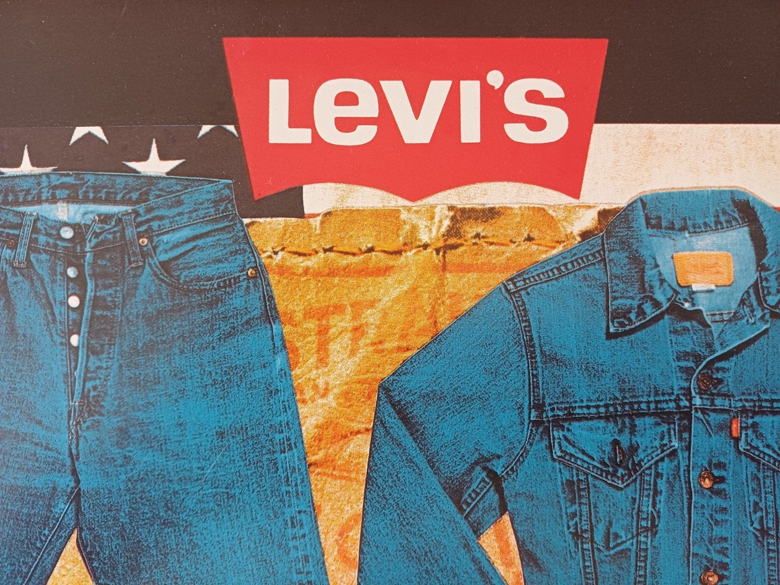 Vintage Levi's Reclamebord - America's Original, Ophalen of Verzenden