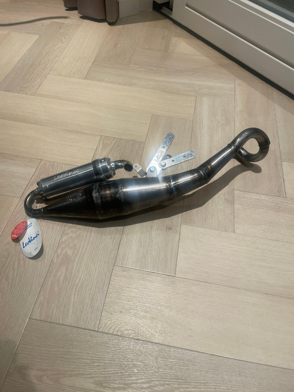 Nieuwe Leovince terugloopuitlaat voor scooter/brommer, Ophalen of Verzenden, Nieuw, Uitlaat