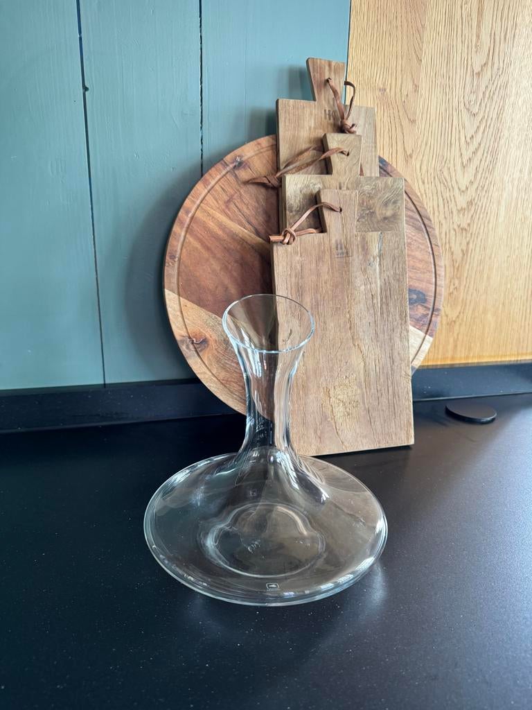 Decanteer wijn karaf kan glas, Overige typen, Ophalen of Verzenden, Gebruikt, Glas