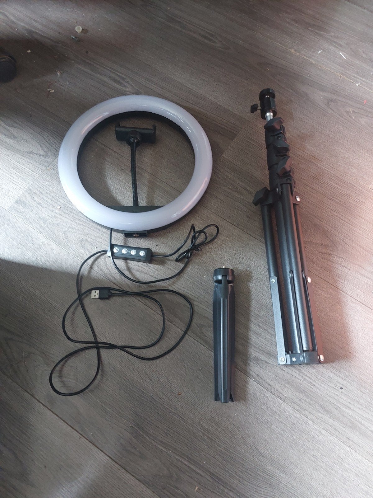 Ringlamp met statief en telefoonhouder, Overige merken, Belichting, Ophalen, Nieuw