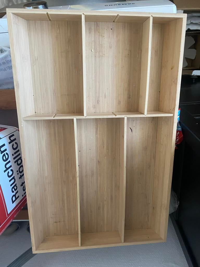 Houten besteklade / bestekbak van bamboe, Ophalen, Gebruikt, Hout, Los bestek