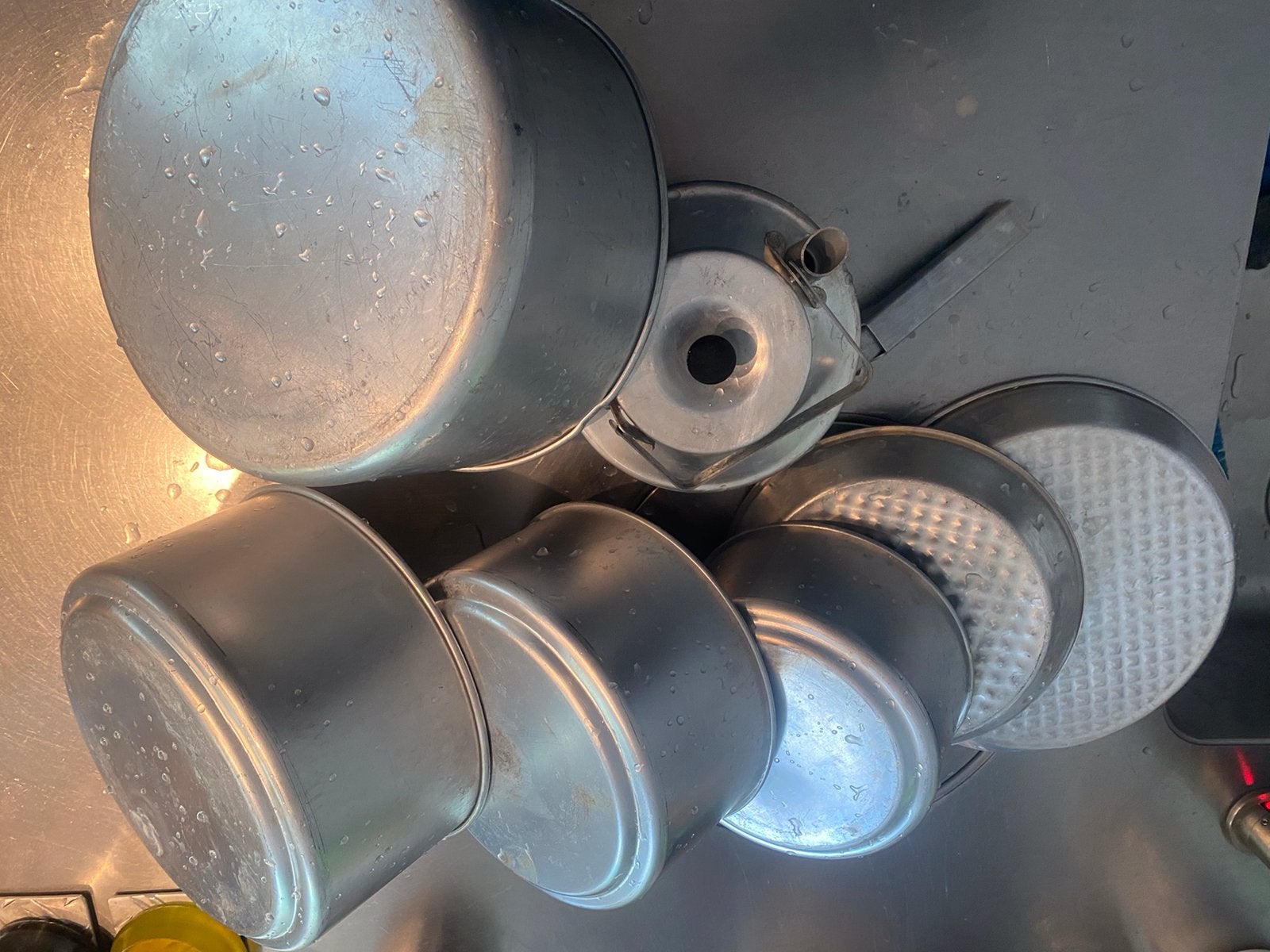Camping pannenset, compleet / vintage, Ophalen of Verzenden, Gebruikt, Aluminium, Pannenset