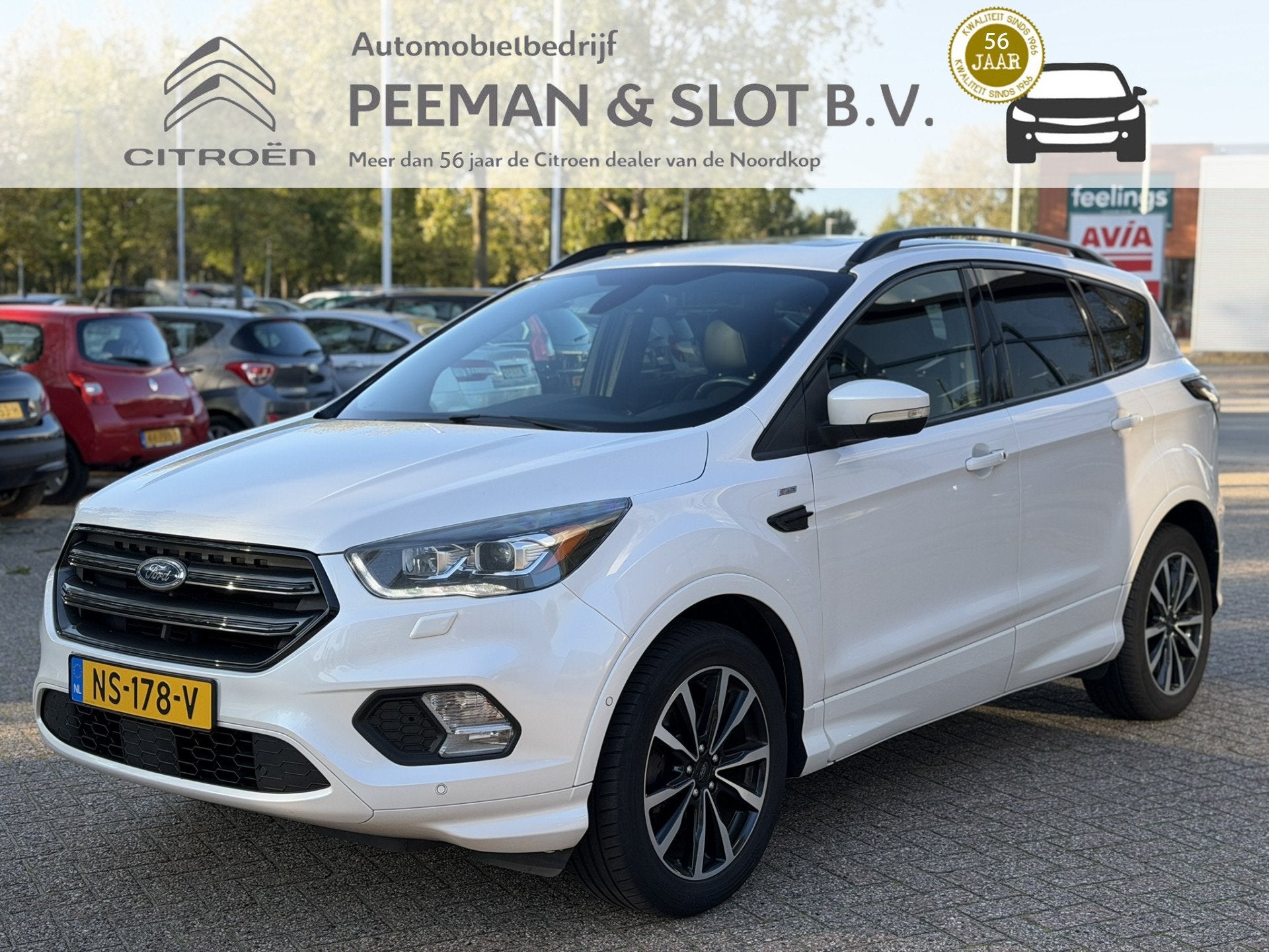 Ford Kuga 1.5 EcoBoost ST Line Camera | Trekhaak | NL AUTO !, Dealer onderhouden, Stof, 4 cilinders, Wit
