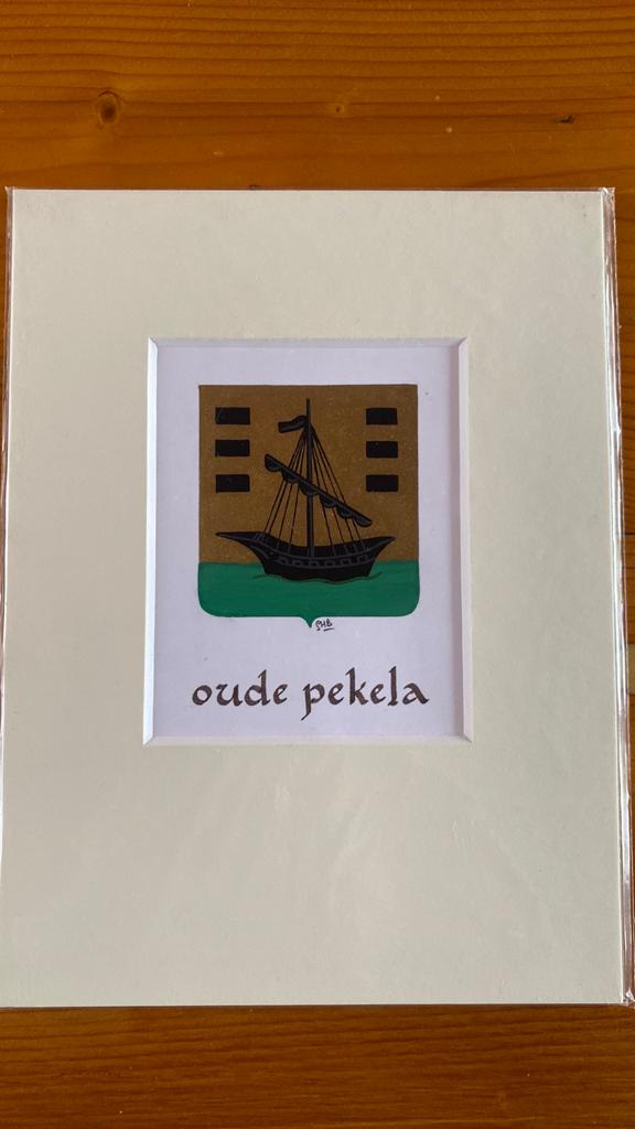 Oude Pekela wapen heraldiek, Antiek en Kunst, Ophalen of Verzenden