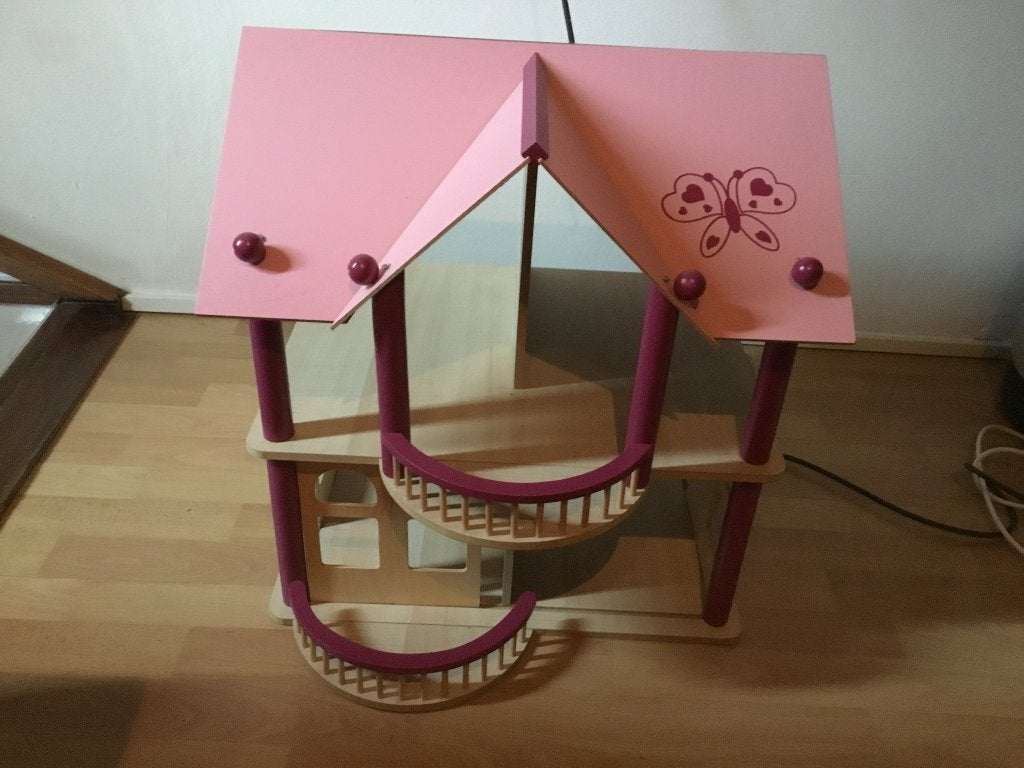 Houten poppenhuis, Ophalen, Zo goed als nieuw, Poppenhuis