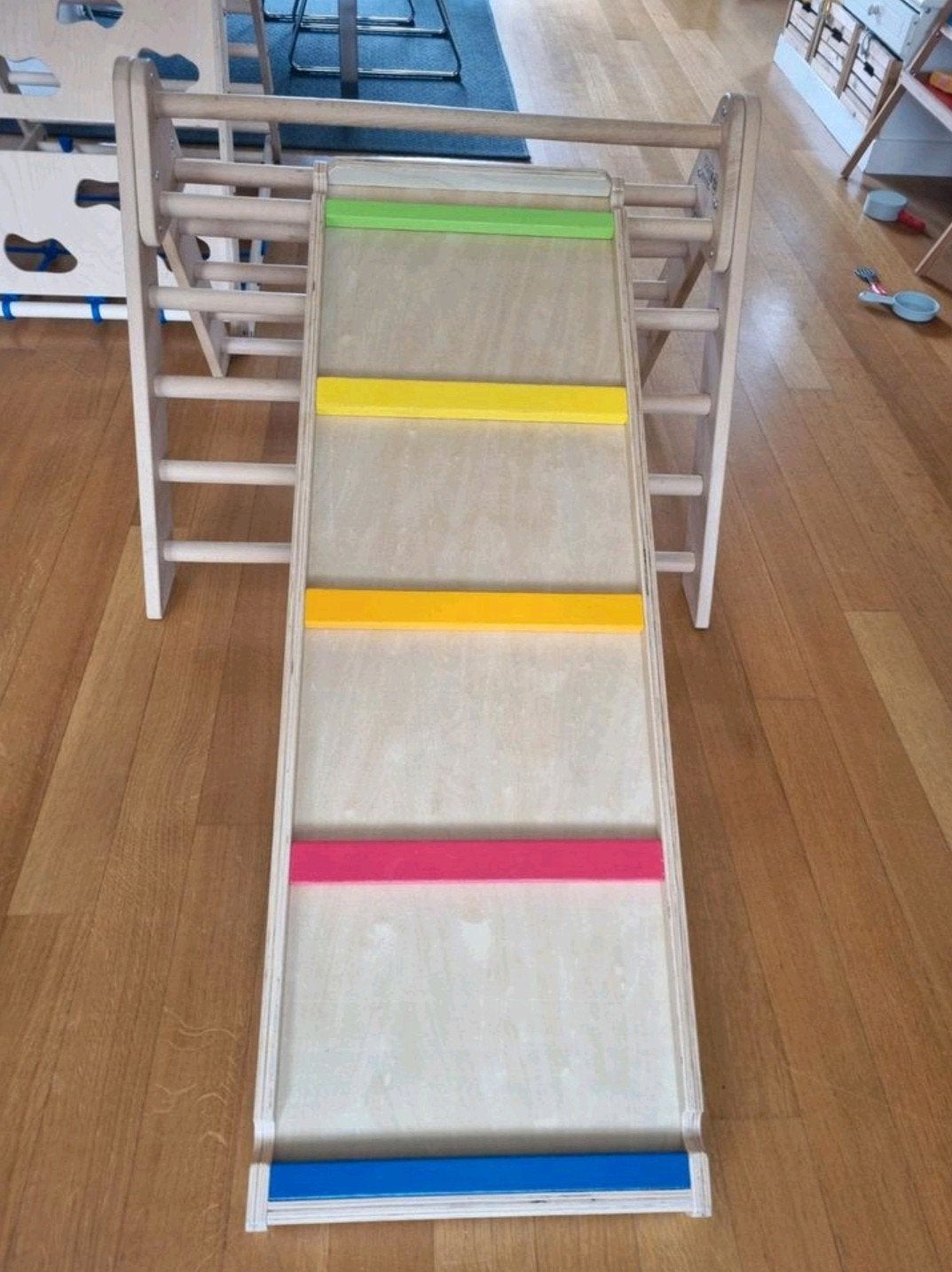 Pikler Montessori Klimdriehoek met Glijbaan, Ophalen, Zo goed als nieuw, Klimnet