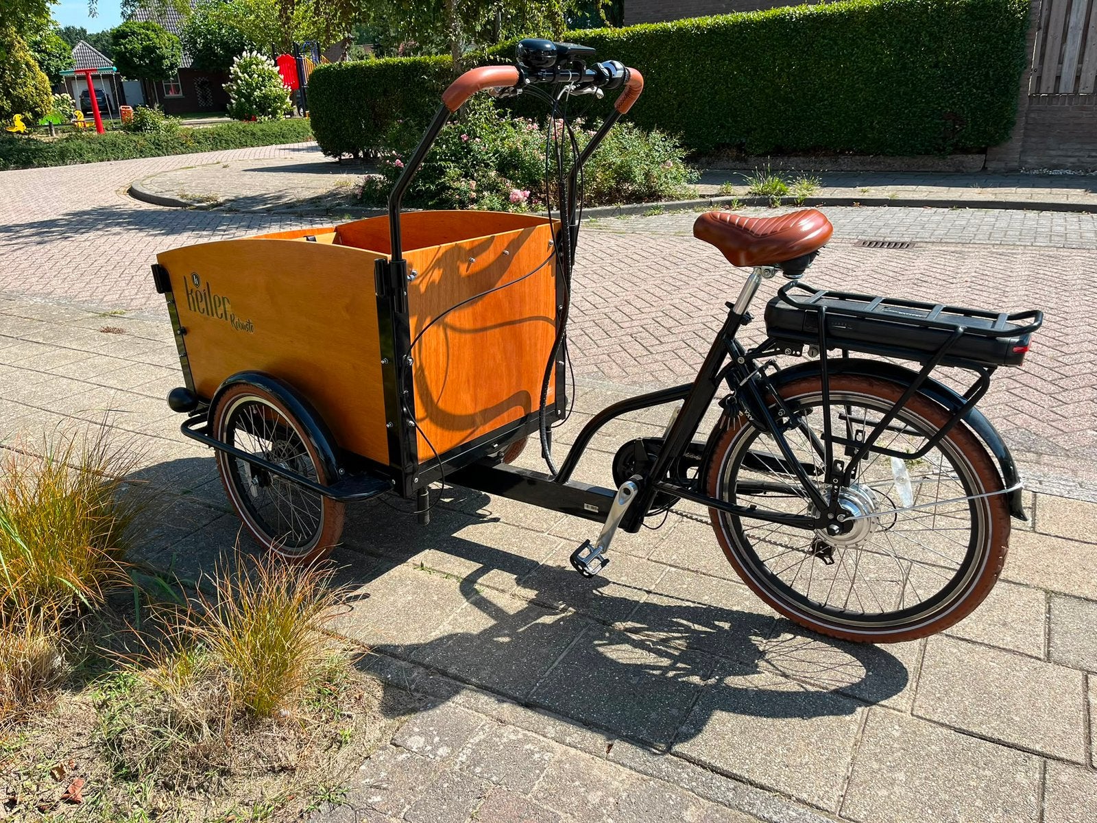 Keiler elektische bakfiets, Fietsen en Brommers, 4 kinderen of meer, Gebruikt, Elektrisch, Schijfrem