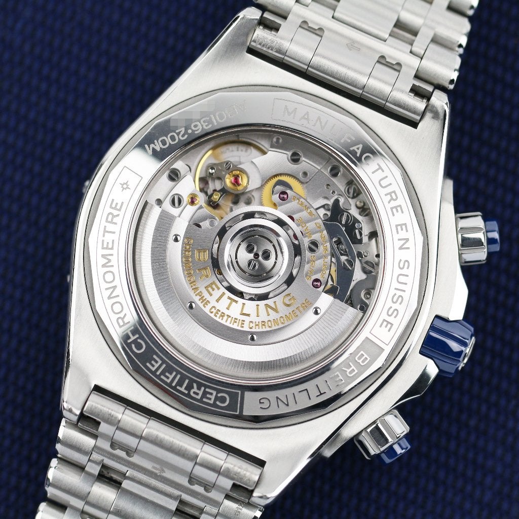 Breitling Super Chronomat blauw 44 (Zeer goed/ 2022), Staal, Staal, Breitling, Polshorloge