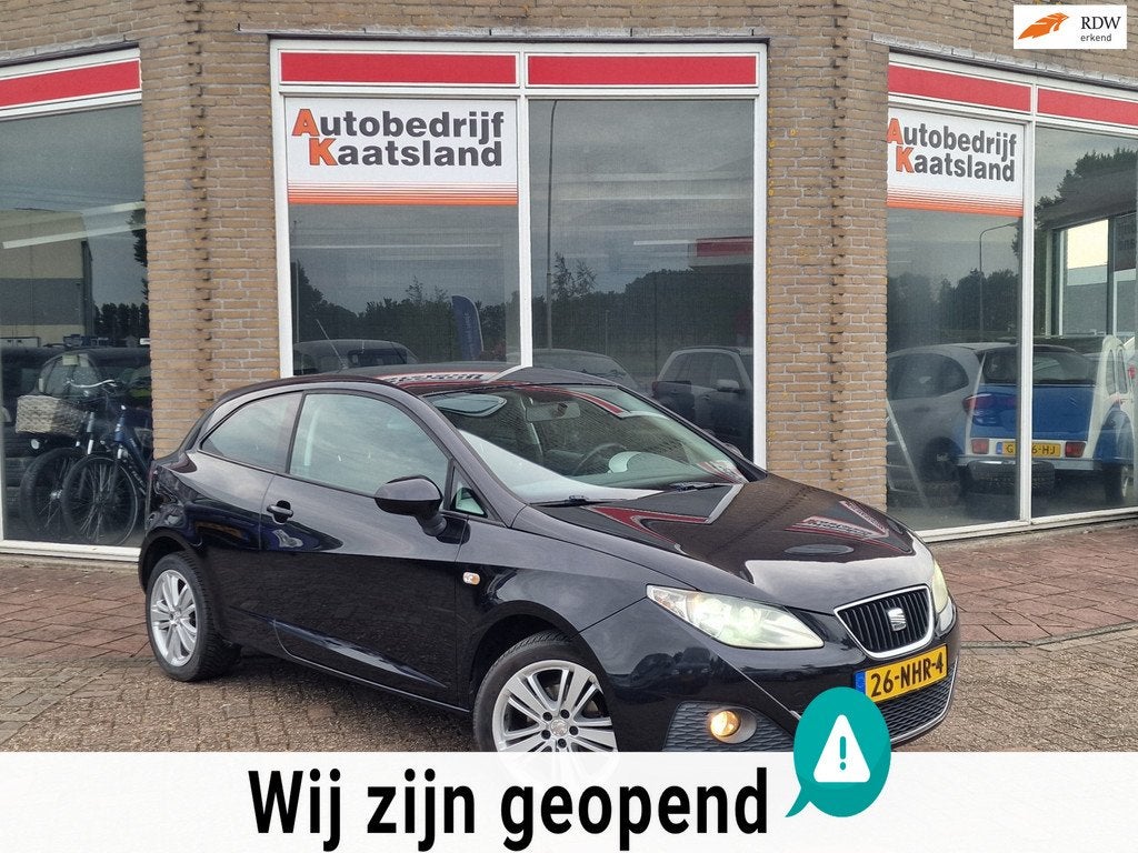 Seat Ibiza SC 1.4 Good Stuff - Airco - Cruise - LMV, Voorwielaandrijving, Euro 5, Zwart, 4 cilinders