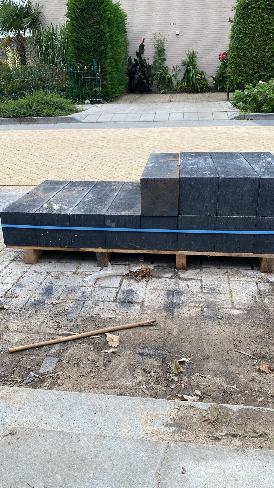 12 stapelblokken 15x15x60, Tuin en Terras, Bielzen en Borders, Ophalen, Blok, Zo goed als nieuw, Minder dan 25 cm