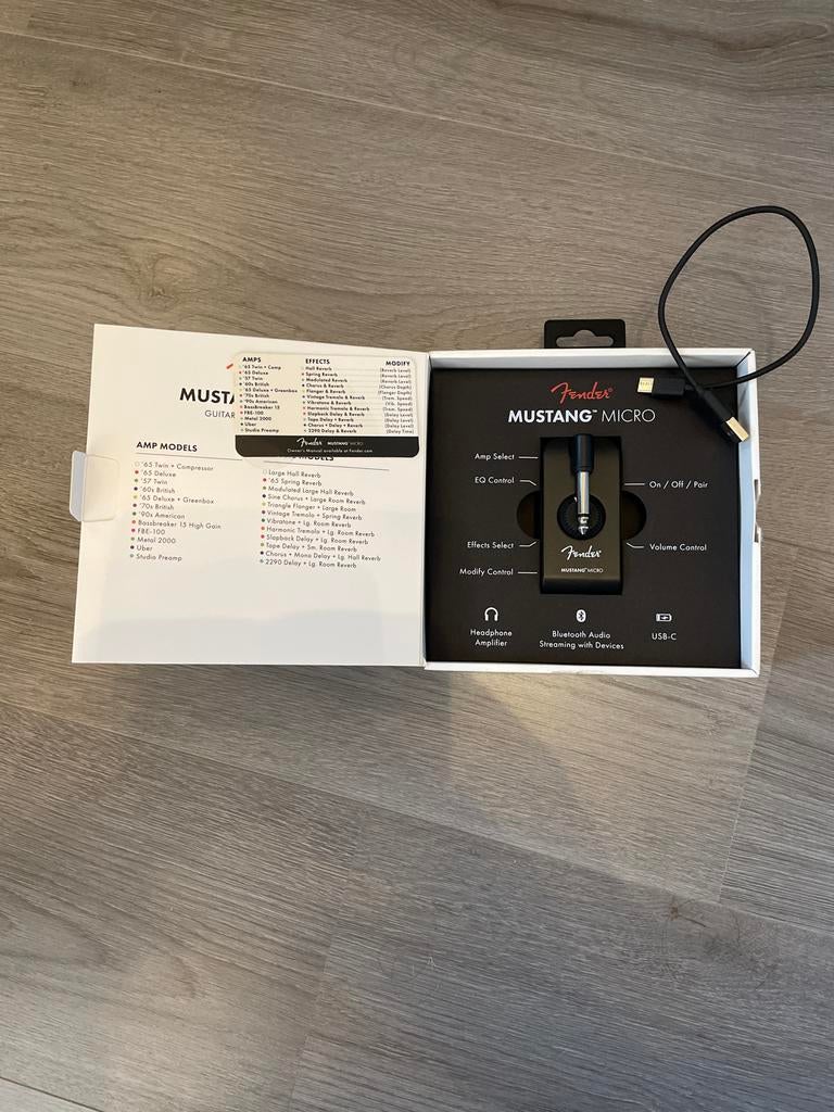 Fender Mustang Micro Gitaar Hoofdtelefoonversterker, Muziek en Instrumenten, Versterkers | Bas en Gitaar, Ophalen of Verzenden