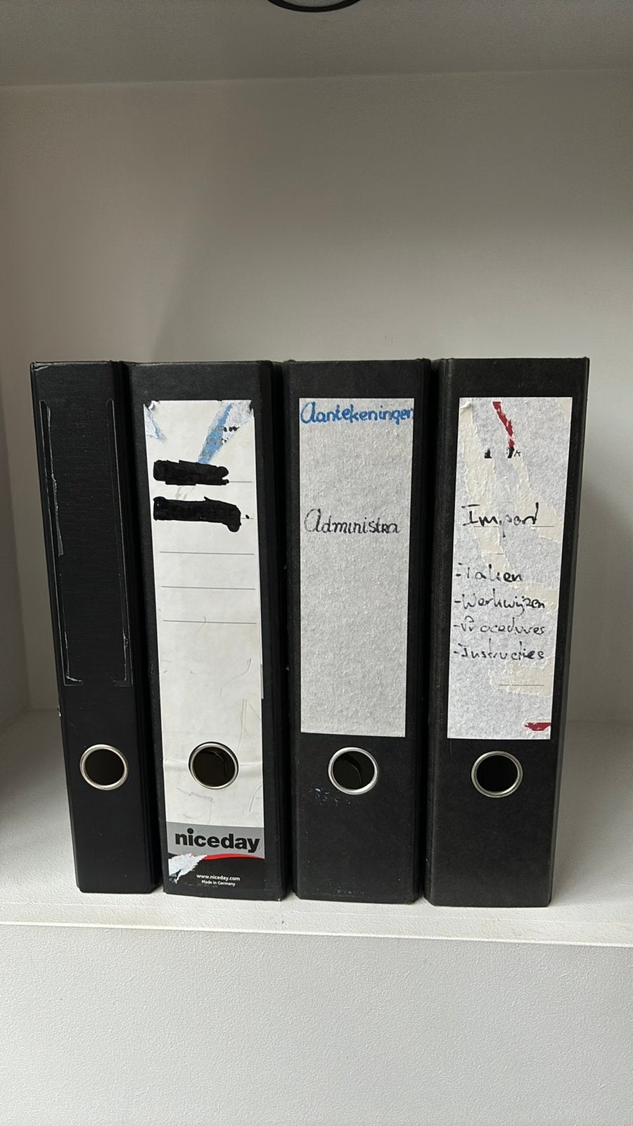 4 zwarte ordners mappen, Ophalen of Verzenden, Zo goed als nieuw