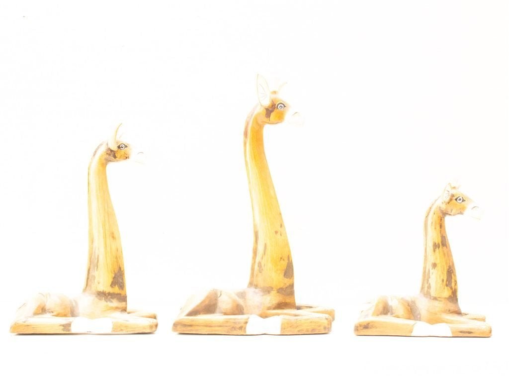 3 delig houten giraffen 35128, Ophalen of Verzenden, Gebruikt