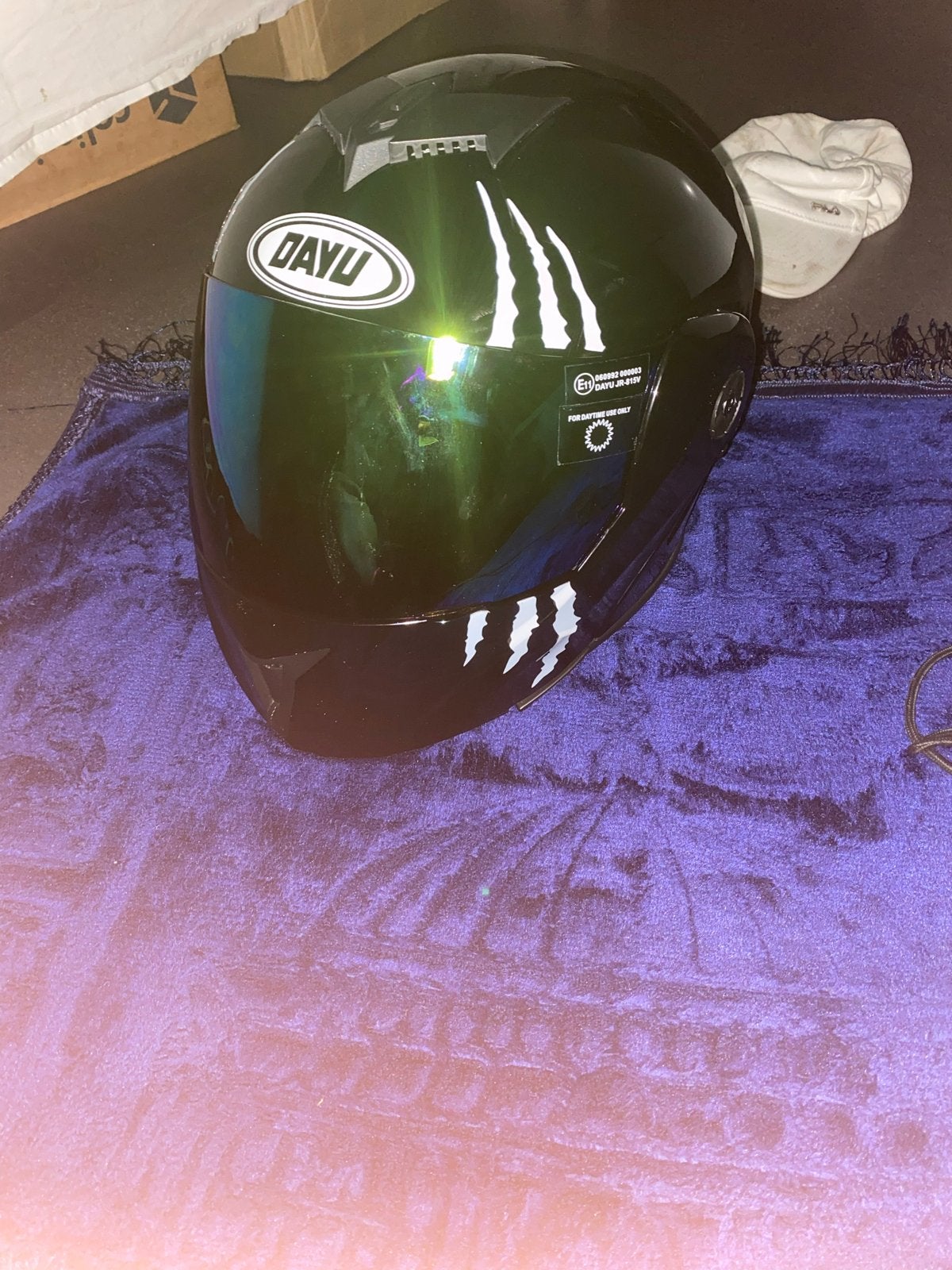 DAYU Motorhelm - Ruilen voor crossmotor helm of gooie prijs, Ophalen, Tweedehands, Heren, Overige typen