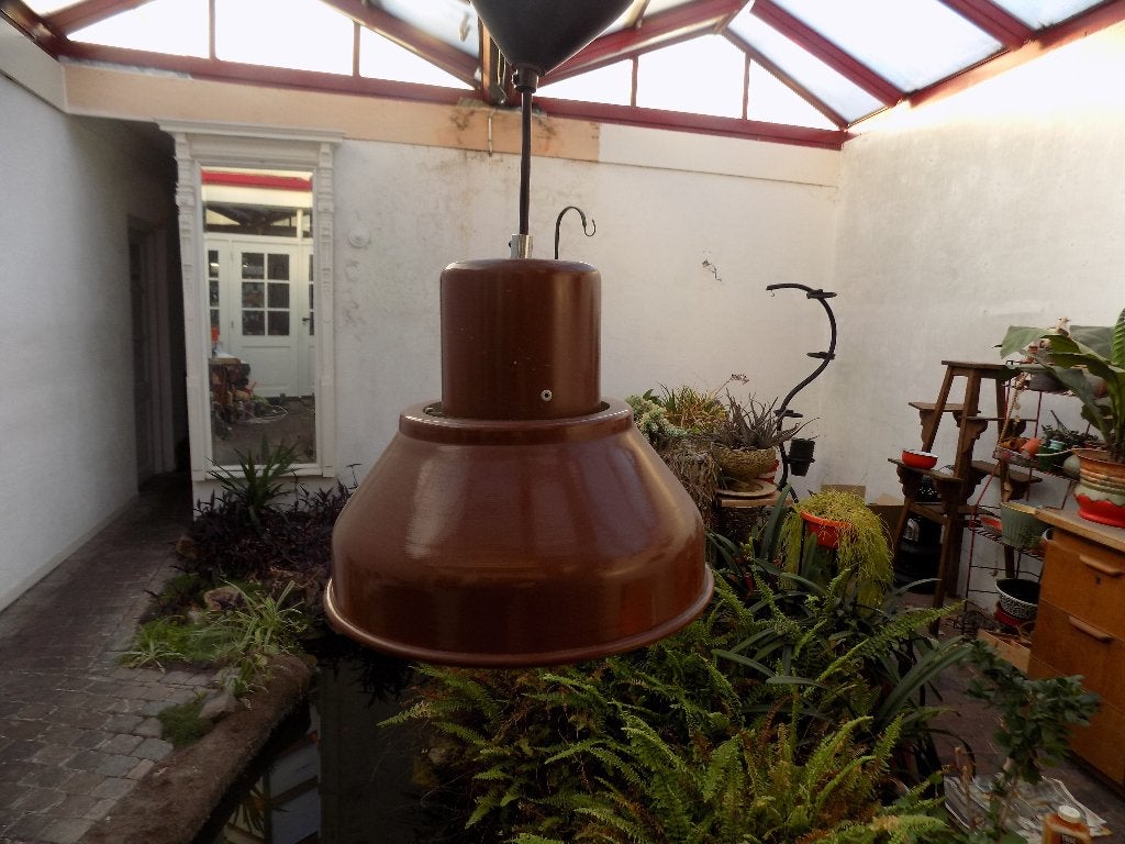 Lamp Herda Industrieel metaal bruin, Ophalen of Verzenden, Gebruikt, Metaal