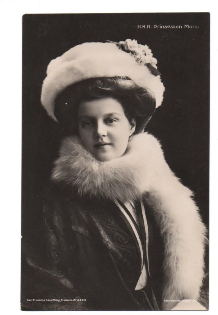 maria  prinses van zweden, Verzenden, Gebruikt, Buitenland, Kaart, Foto of Prent