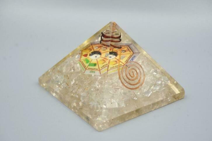 Bergkristal orgoniet piramide, Ophalen of Verzenden, Mineraal