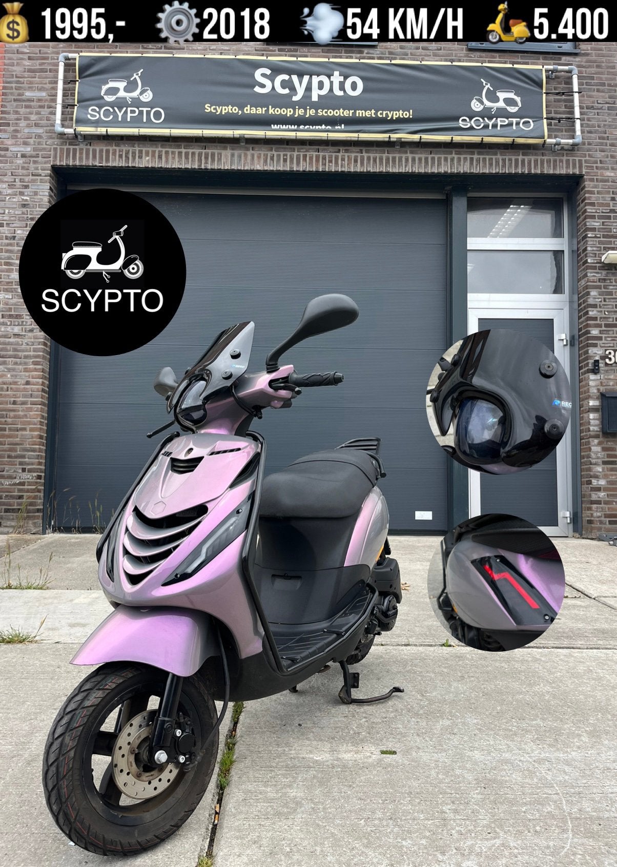 Piaggio Zip 4T 2V | Roze |Gratis Bezorgen🚚| 5.400 km | RDW, Fietsen en Brommers, Scooters | Piaggio, Italie, Piaggio, Maximaal 45 km/u
